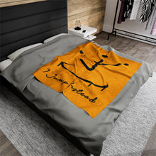 Load image into Gallery viewer, I Jump Instead Plush Blanket - Zesty Lemon w/ Black Logo

