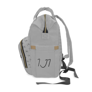 I Jump Instead Trophy Backpack - Airy Grey w/ Black Logo