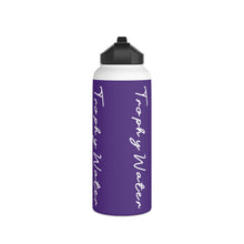 Load image into Gallery viewer, I Jump Instead Stainless Steel Water Bottle - Polished Purple w/ White Logo
