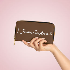 I Jump Instead Trophy Wallet - Cocoa Brown w/ White Logo