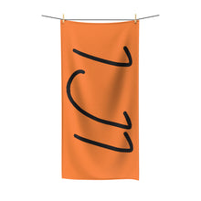 Load image into Gallery viewer, IJI Beach Towel - Tangerine Orange w/ Black Logo
