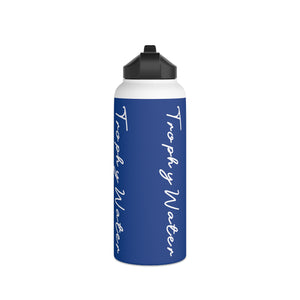 I Jump Instead Stainless Steel Water Bottle - Moody Blue w/ White Logo