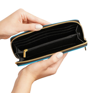 I Jump Instead Trophy Wallet - Aquatic Blue w/ Black Logo