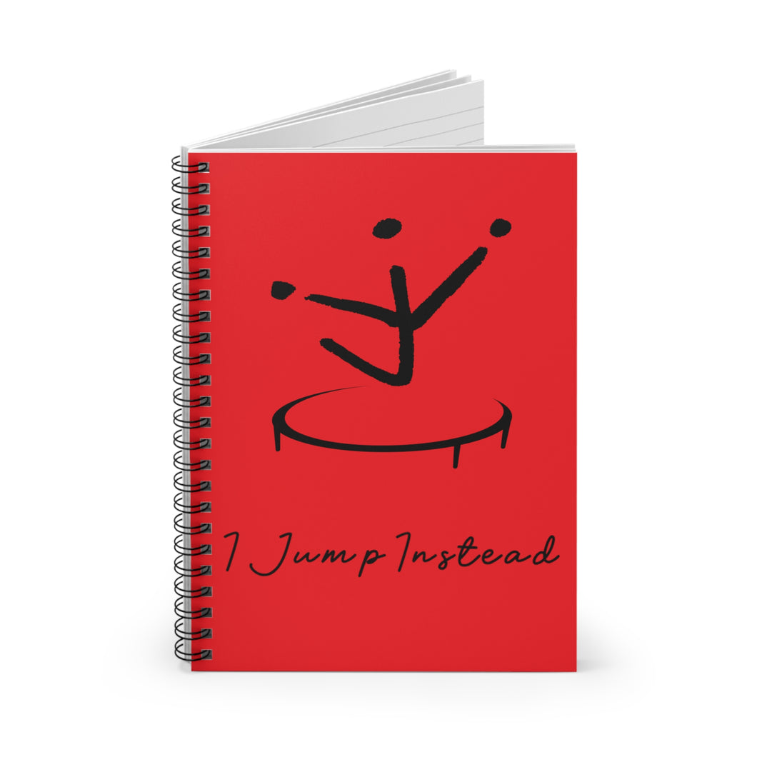 I Jump Instead Spiral Notebook - Showstopper Red w/ Black Logo