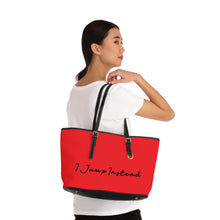 Load image into Gallery viewer, Faux Leather Shoulder Bag - Showstopper Red w/ Black Logo
