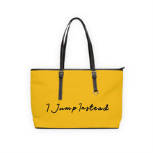 Load image into Gallery viewer, Faux Leather Shoulder Bag - Zesty Lemon w/ Black Logo
