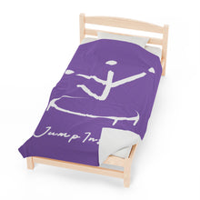 Load image into Gallery viewer, I Jump Instead Plush Blanket - Lavish Purple w/ White Logo
