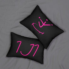 Load image into Gallery viewer, I Jump Instead Lumbar Pillow - Black w/ Pink Logo
