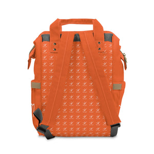 I Jump Instead Trophy Backpack - Juicy Orange w/ White Logo