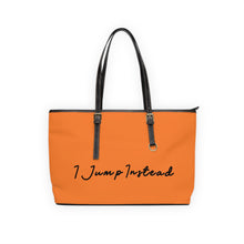 Load image into Gallery viewer, Faux Leather Shoulder Bag - Tangerine Orange w/ Black Logo
