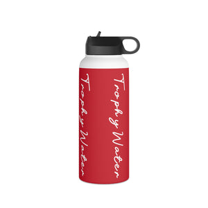 I Jump Instead Stainless Steel Water Bottle - Crimson Red w/ White Logo