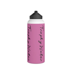 I Jump Instead Stainless Steel Water Bottle - Blush Pink w/ Black Logo