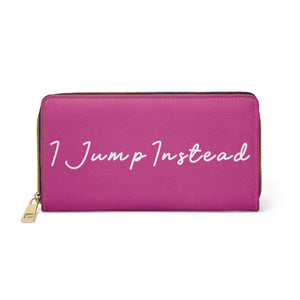 I Jump Instead Trophy Wallet - Magenta w/ White Logo