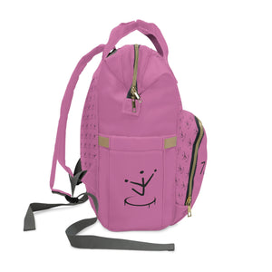 I Jump Instead Trophy Backpack - Blush Pink w/ Black Logo