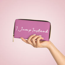 Load image into Gallery viewer, I Jump Instead Trophy Wallet - Blush Pink w/ White Logo
