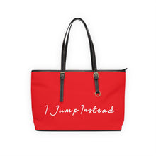 Load image into Gallery viewer, Faux Leather Shoulder Bag - Showstopper Red w/ White Logo
