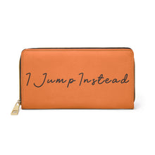 Load image into Gallery viewer, I Jump Instead Trophy Wallet - Tangerine Orange w/ Black Logo
