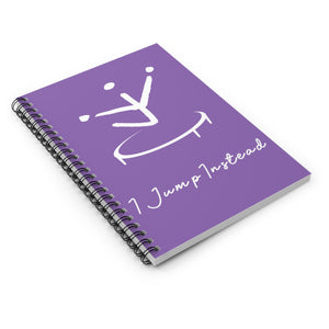 I Jump Instead Spiral Notebook - Lavish Purple w/ White Logo