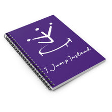 Load image into Gallery viewer, I Jump Instead Spiral Notebook - Polished Purple w/ White Logo
