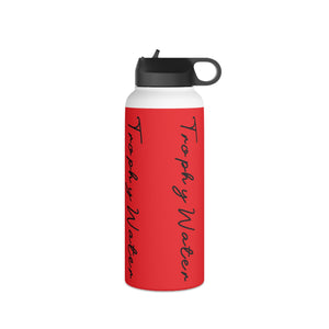 I Jump Instead Stainless Steel Water Bottle - Showstopper Red w/ Black Logo