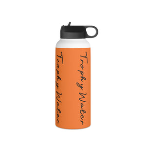 I Jump Instead Stainless Steel Water Bottle - Tangerine Orange w/ Black Logo