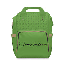 Load image into Gallery viewer, I Jump Instead Trophy Backpack - Earthy Green w/ Black Logo
