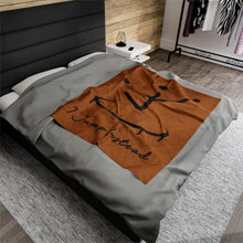 Load image into Gallery viewer, I Jump Instead Plush Blanket - Toffee w/ Black Logo
