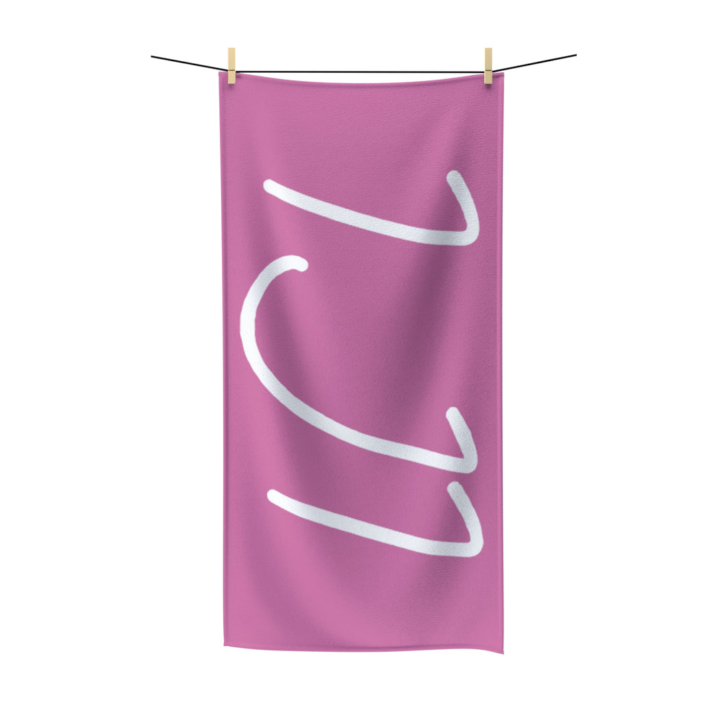 IJI Beach Towel - Blush Pink w/ White Logo