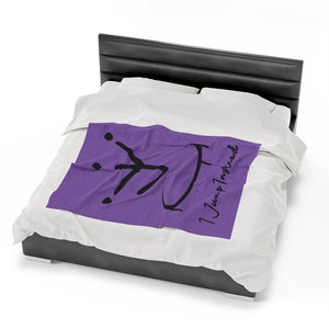 I Jump Instead Plush Blanket - Lavish Purple w/ Black Logo