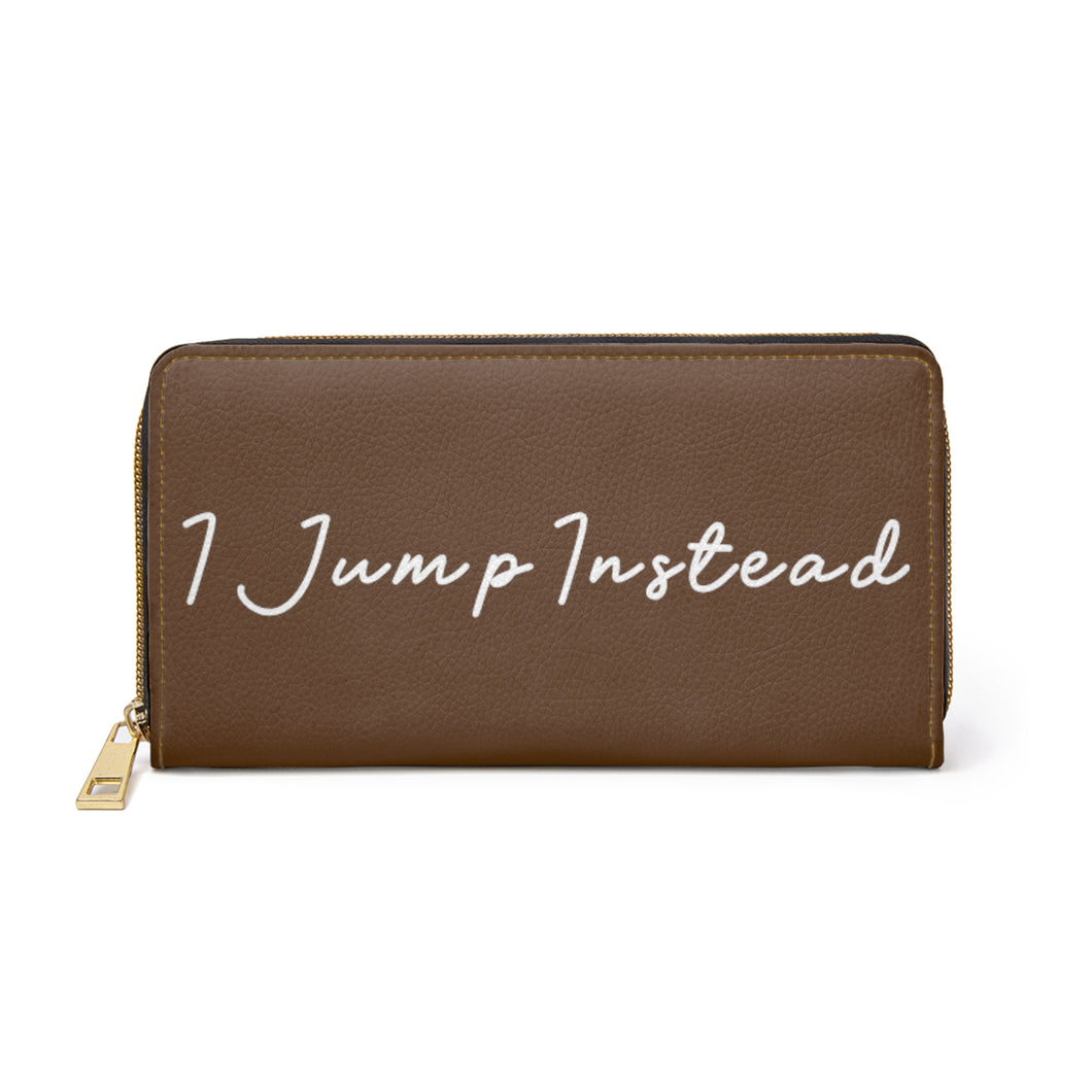 I Jump Instead Trophy Wallet - Cocoa Brown w/ White Logo