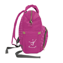 Load image into Gallery viewer, I Jump Instead Trophy Backpack - Magenta w/ White Logo
