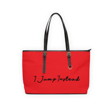 Load image into Gallery viewer, Faux Leather Shoulder Bag - Showstopper Red w/ Black Logo
