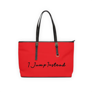 Faux Leather Shoulder Bag - Showstopper Red w/ Black Logo