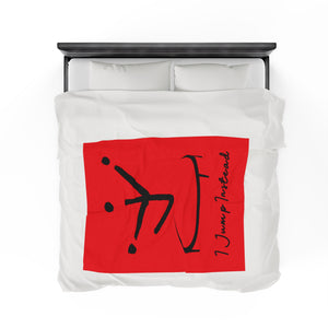 I Jump Instead Plush Blanket - Showstopper Red w/ Black Logo