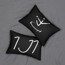 Load image into Gallery viewer, I Jump Instead Lumbar Pillow - Black w/ White Logo
