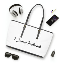 Load image into Gallery viewer, Faux Leather Shoulder Bag - Crispy White w/ Black Logo
