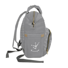 Load image into Gallery viewer, I Jump Instead Trophy Backpack - Silvery Grey w/ White Logo
