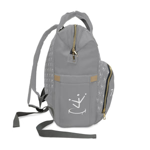 I Jump Instead Trophy Backpack - Silvery Grey w/ White Logo