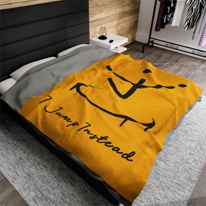 I Jump Instead Plush Blanket - Zesty Lemon w/ Black Logo