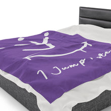 Load image into Gallery viewer, I Jump Instead Plush Blanket - Lavish Purple w/ White Logo
