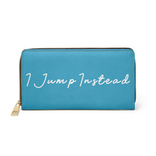 Load image into Gallery viewer, I Jump Instead Trophy Wallet - Aquatic Blue w/ White Logo
