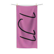 Load image into Gallery viewer, IJI Beach Towel - Blush w/ Black Logo
