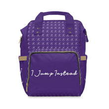 Load image into Gallery viewer, I Jump Instead Trophy Backpack - Polished Purple w/ White Logo
