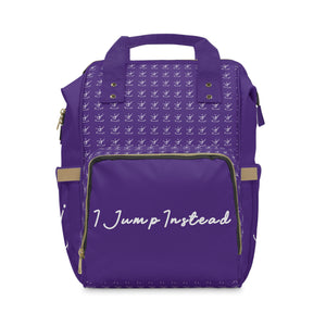 I Jump Instead Trophy Backpack - Polished Purple w/ White Logo