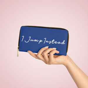 I Jump Instead Trophy Wallet - Moody Blue w/ White Logo