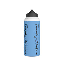 Load image into Gallery viewer, I Jump Instead Stainless Steel Water Bottle - Baby Blue w/ Black Logo
