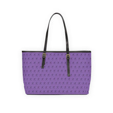 Load image into Gallery viewer, Faux Leather Shoulder Bag - Lavish Purple w/ Black Logo
