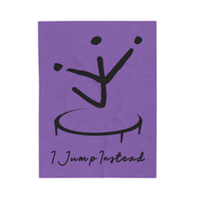 Load image into Gallery viewer, I Jump Instead Plush Blanket - Lavish Purple w/ Black Logo
