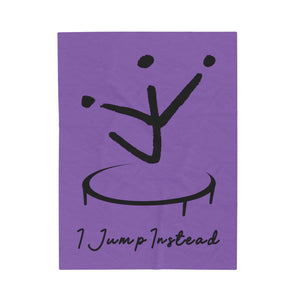 I Jump Instead Plush Blanket - Lavish Purple w/ Black Logo