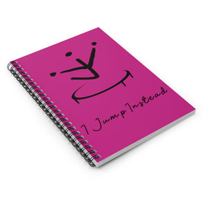 I Jump Instead Spiral Notebook - Magenta w/ Black Logo